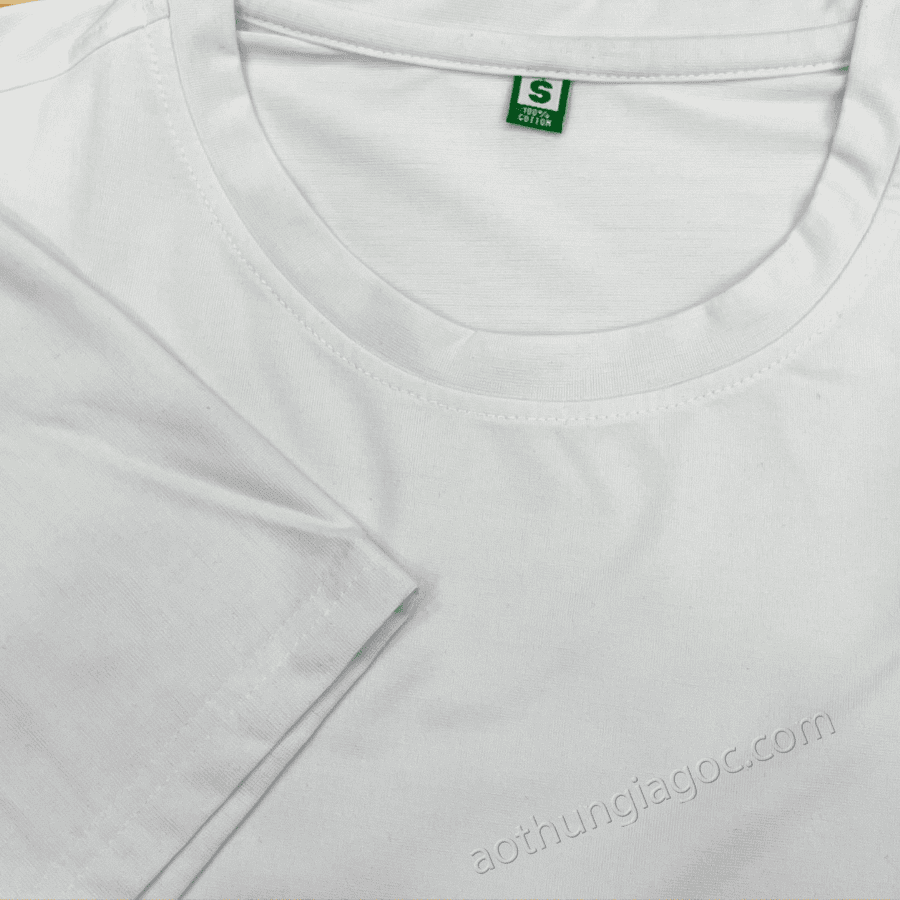 Áo Thun Poly 4 Chiều Màu Trắng